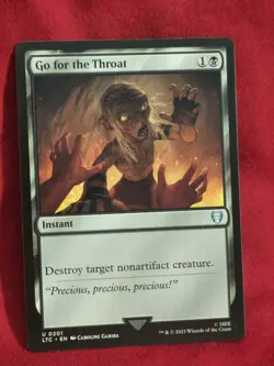 Go for the Throat 0201 Non Foil Uncommon LOTR Commander MTG Near Mint - Image 3
