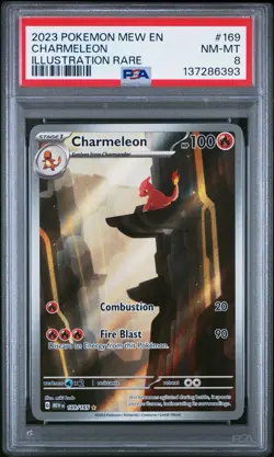 Pokemon Charmeleon #169 SV151 Illustration Rare Holo PSA 8 English 2023 - Image 1