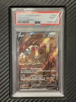 2023 PSA 10 FA Entei V #GG36 Full Art Galarian Gallery Pokemon TCG Crown Zenith - Image 1