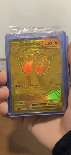 Pokemon TCG Mega Charizard Y Ex 130/094 Gold Ultra Rare Ascended Heroes NM/M Eng - Image 1