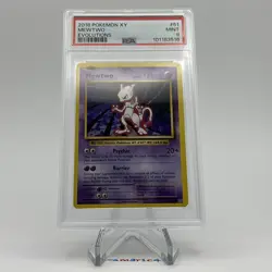 PSA 9 MINT 2016 POKEMON XY MEWTWO EVOLUTIONS #51/108 - no holo - Image 1