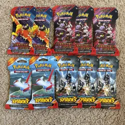 Pokemon Sleeved Booster Packs Lot Scarlet & Violet Sealed New - Lot Of 10 - Image 1
