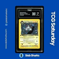 2000 POKEMON TEAM ROCKET 1ST EDITION #11/82 DARK MAGNETON HOLO TAG 7 - Image 1