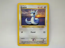 Dratini 26/102 Shadowless Base Set (MP) Vintage Pokemon - Image 1