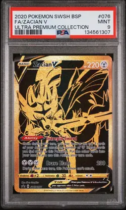 Zacian V SWSH076 PSA 9 Promo Pokemon TCG - Image 1