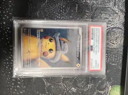 2023 Pokemon TCG SVP En Pokemon X Van Gogh #085 Pikachu Grey Felt Hat PSA 10 - Image 2