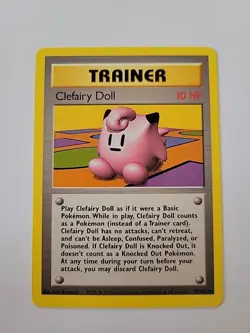 Pokemon TCG Clefairy Doll Trainer Base Set Lp - Image 1