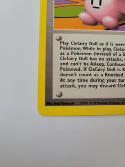 Pokemon TCG Clefairy Doll Trainer Base Set Lp - Image 4