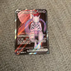 Pokemon Destined Rivals Team Rocket’s Mewtwo ex 213/182 Full Art Ultra Rare NM - Image 3