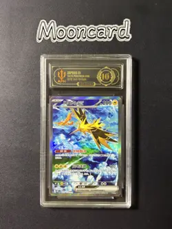APH Black 10* Pokemon Chinese Zapdos EX Full Art 2025 151C 190/151 SAR - Image 1