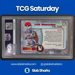 2000 TOPPS CHROME POKEMON TV ANIMATION #9 BLASTOISE PSA 9 - Image 2