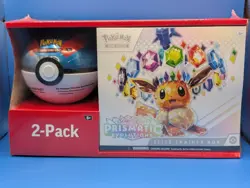 Pokemon Prismatic Evolutions ETB+Pokeball Bundle Sam’s Club Exclusive Blue ball - Image 1