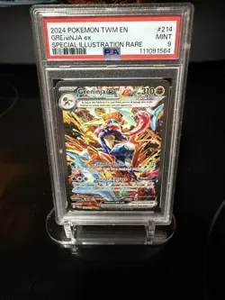 PSA 9 Greninja ex 214/167 Sv06 Twilight Masquerade SIR Holo Pokemon TCG MINT - Image 1