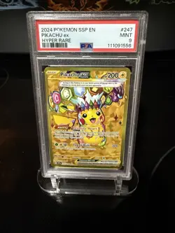 PSA 9 Pikachu ex 247/191 Surging Sparks Hyper Rare Holo Pokemon TCG - Image 1