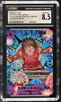 Monkey D. Luffy #EB02-061 Japanese 2025 One Piece Premium PRB-02 CGC 8.5 A3 - Image 1