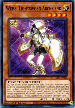 Weiss, Lightsworn Archfiend LEDE-EN024 Yu-Gi-Oh! Near Mint 1st Edition - Image 1