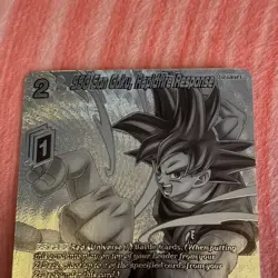 Dragon Ball Super Card Game SSG Son Goku, Rapidfire Response Silver Foil Promo - Image 3
