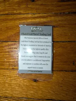Pikachu 23k Gold Plated Pokemon Card Vintage 1999 Burger King Red Box - Image 5