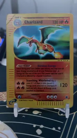 HP Pokemon TCG 2002 Expedition Base Set Charizard Reverse Holo Card 40/165 Rare - Image 1