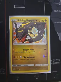 Pokemon TCG Shining Rayquaza Holo Rare Card Shining Legends 56/73 - Image 1