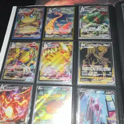 Ultra PRO Pro-Binder Pokemon TCG Card Lot Charizard Pikachu Holo Foil Full Art - Image 3