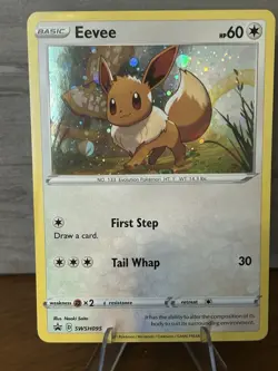 Pokemon Eevee Holo Promo SWSH095 Sword & Shield Promo Cards Basic 60 HP - Image 1