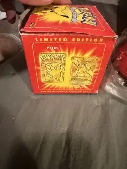 Pokemon Burger King 23k Gold Plated Trading Card SEALED. Unknown Card Inside - Image 2