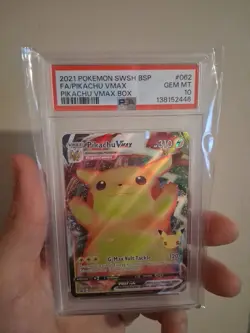 PSA 10 MINT Pikachu VMAX FA Celebrations Black Star Promo Pokemon Card SWSH062 - Image 1