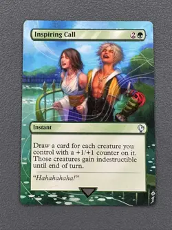 Inspiring Call MTG Final Fantasy Commander Hand Painted Full Altered Art Jeckho - Image 1