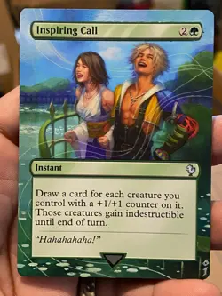 Inspiring Call MTG Final Fantasy Commander Hand Painted Full Altered Art Jeckho - Image 2