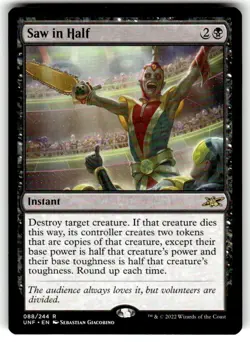 Saw in Half Unfinity Regular MTG NM - Image 1