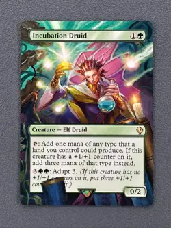 Incubation Druid MTG Final Fantasy Commander Hand Painted Borderless Altered Art - Image 1