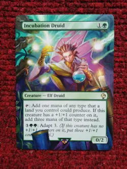 Incubation Druid MTG Final Fantasy Commander Hand Painted Borderless Altered Art - Image 2