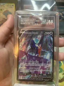 Pokemon Shadow Rider Calyrex V Trainer Gallery Full Art UR TG17 TAG 8.5 NM MT+ - Image 3