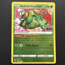 Radiant Venusaur Radiant Rare Pokemon GO 004/078 MP - Image 1