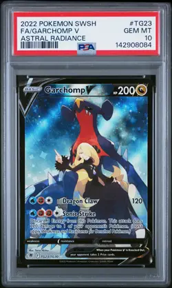 2022 POKEMON SWORD & SHIELD ASTRAL RADIANCE #TG23 FULL ART/GARCHOMP V PSA 10 - Image 1
