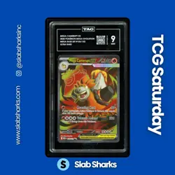 2025 POKEMON MEGA EVOLUTION #156/132 MEGA CAMERUPT EX ULTRA RARE TAG 9 - Image 1
