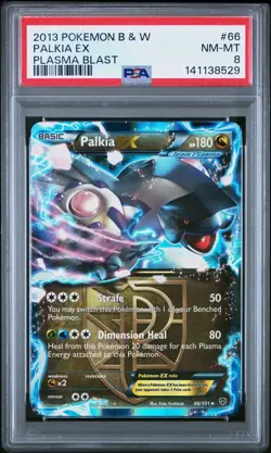 PSA 8 NM-MT 2013 Pokemon Black & White B&W Palkia EX 66/101 Plasma Blast - Image 1