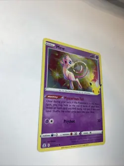 Pokemon TCG Mew 011/025 Holo Rare 2021 Celebrations Base Set NM Condition - Image 2