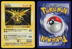 Zapdos 16/102 Shadowless Holo Rare Base Set Pokemon - Image 3