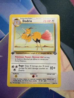 Pokemon TCG Dodrio Base Jungle Set 34/64 Regular 1st Edition Uncommon LP - Image 1