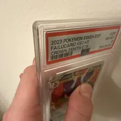 Pokemon Lucario VSTAR SWSH291 Crown Zenith ETB Promo PSA 8 NM-MT Full Art Slab - Image 5