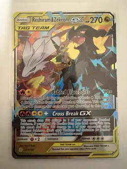 Pokemon TCG Reshiram & Zekrom GX 157/236 Cosmic Eclipse Ultra Rare - Image 1