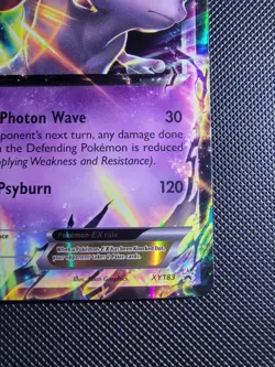 Basic Mewtwo EX XY183 Pokemon Promo Half Art Holo 2016 - Image 5