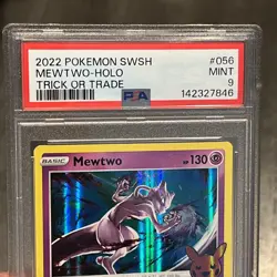 PSA 9 MINT 2022 Pokemon Trick or Trade MEWTWO #056 Holo Stamped - Image 3