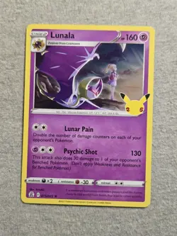 Pokemon TCG Lunala Celebrations 015/025 Holo Rare - Image 1