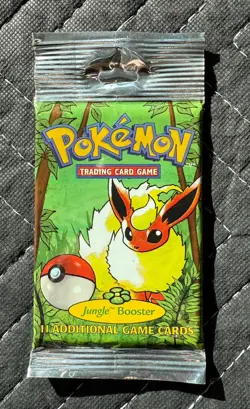 Pokemon Jungle Booster Pack 1999 Factory-Sealed Long Crimp--Flareon--BOX FRESH! - Image 1