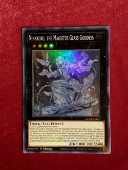 Yu-Gi-Oh! - Ninaruru,Magistus Glass Goddess GEIM-EN007 Super Rare 1st Ed Unplayd - Image 1