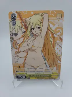 Beautiful Waifu Card - Swimsuit Darkness W75-E016 U Weiss Schwarz Konosuba Card - Image 1