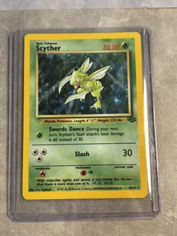 Pokemon Scyther Jungle 10/64 Holo English 1999 TCG WOTC Card - HP - Image 4